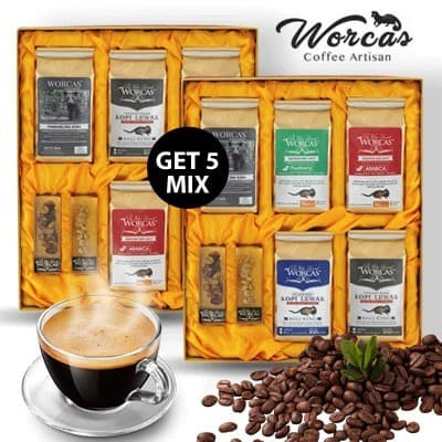 

Worcas Luwak Liar Paket Bubuk Kopi Isi 5 Mix All Variant