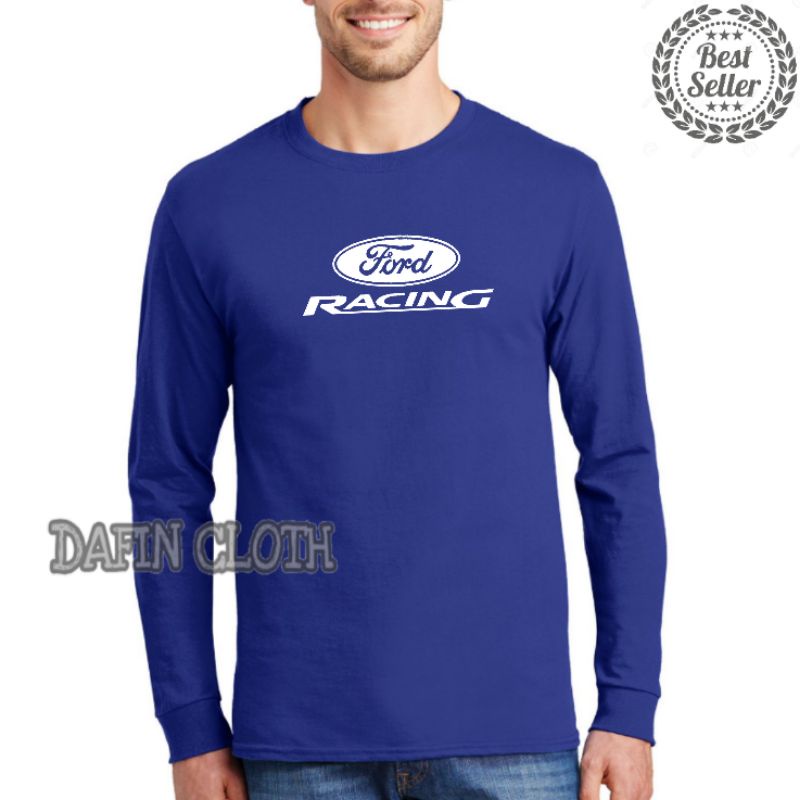 Tshirt Baju Kaos Pria Lengan Panjang Ford Racing