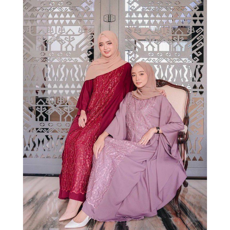DELOVA KAFTAN - KAFTAN WANITA - KAFTAN BROKAT - BAJU MUSLIM WANITA - KAFTAN JUMBO - KAFTAN