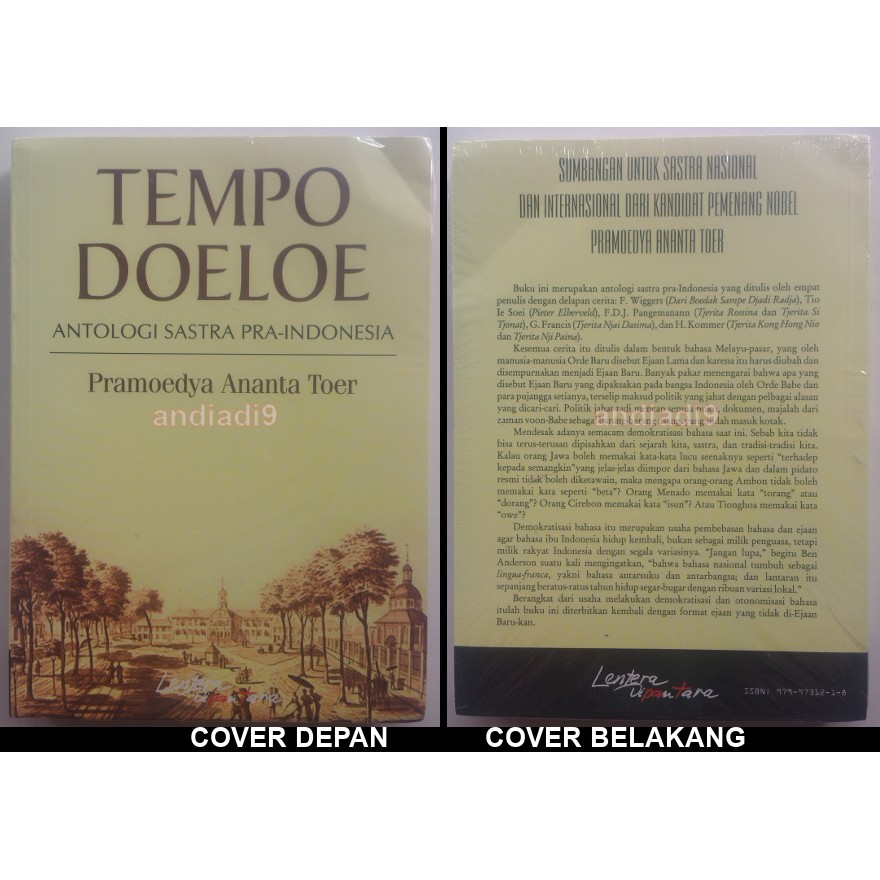 TEMPO DOELOE PRAMOEDYA ANANTA TOER LENTERA DIPANTARA BARU STOK LAMA, SEGEL ORIGINAL
