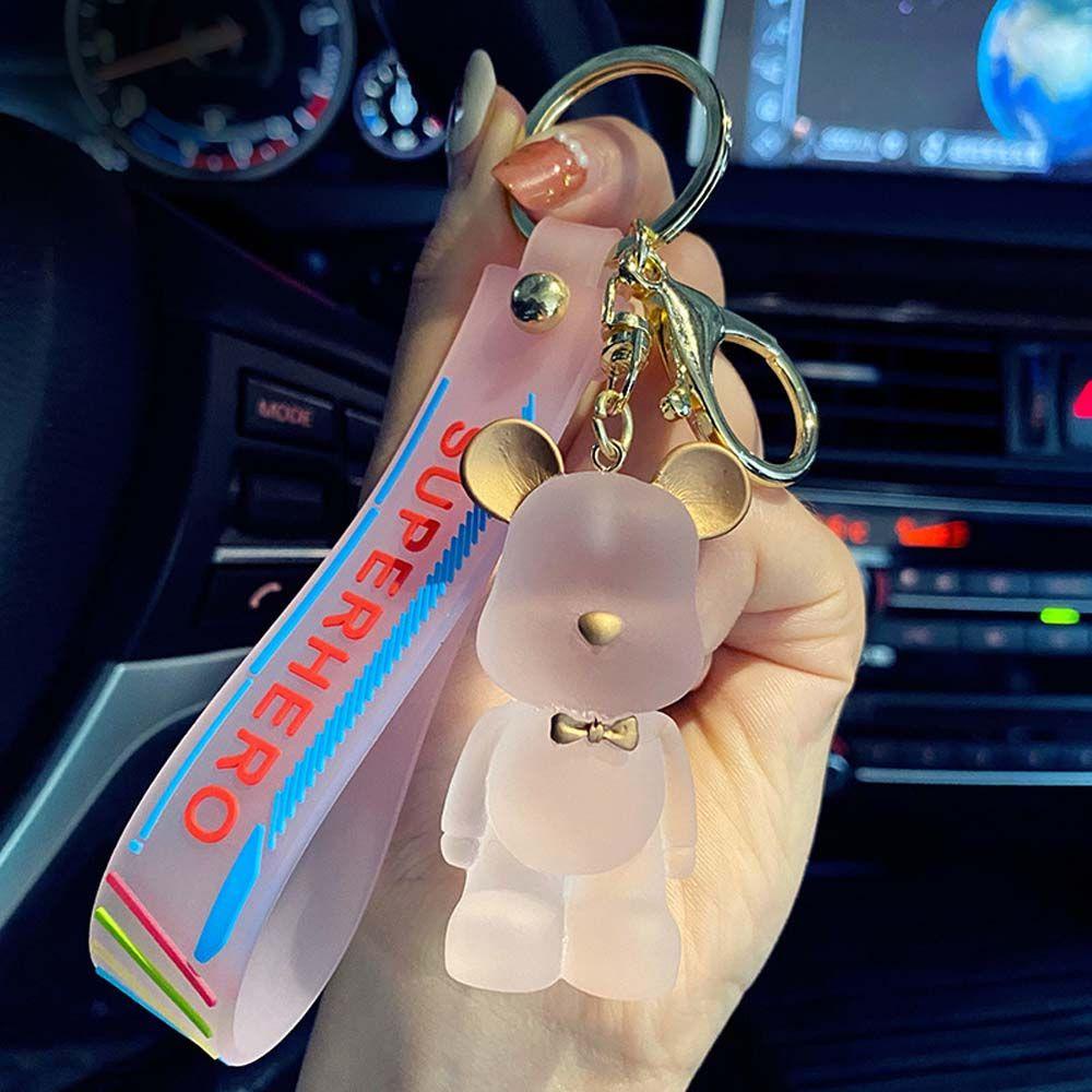 【 ELEGANT 】 Gantungan Kunci Beruang Hiasan Gantung Aksesoris Kartun Pesona Keyring Ornaments PVC Key Chain