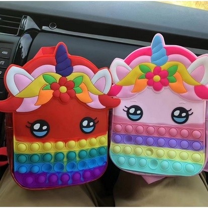 TAS ANAK POPIT JELLY / TAS POP IT ANAK SELEMPANG UNICORN JUMBO