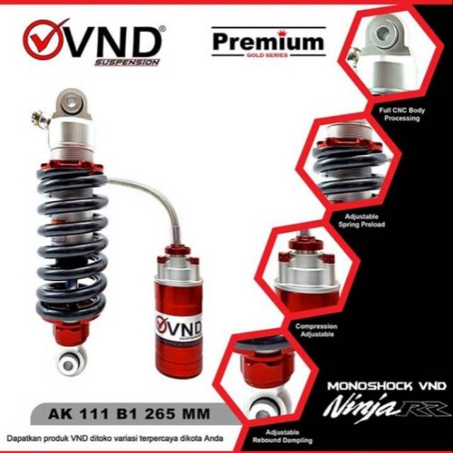 shock vnd ninja rr r ss racing tabung monoshock rebound mx shockbreaker answer not ohlins yss ktc