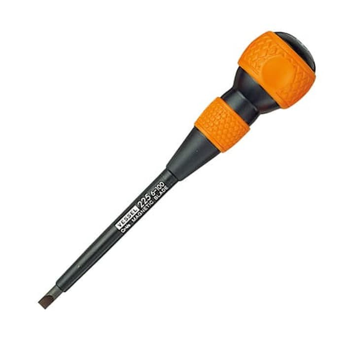 Obeng Vessel 225 Slotted 6x100mm - Ball-Grip Screwdriver