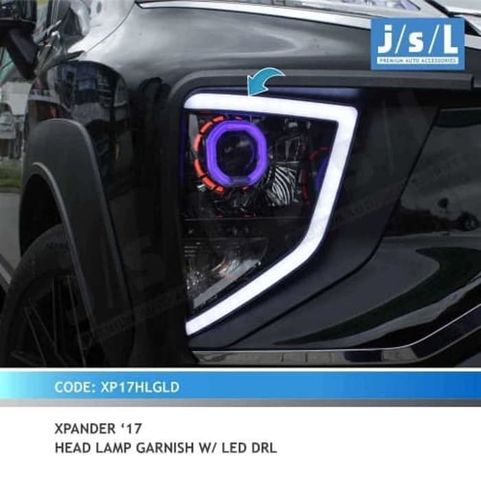 Garnish Lampu Depan XPANDER With LED DRL