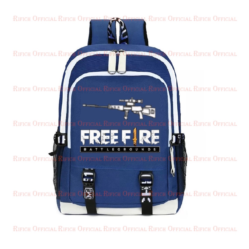 [COD] Tas Ransel Anak Sekolah FreeFire Backpack TK SD SMP Murah Trend Kekinian 5D22