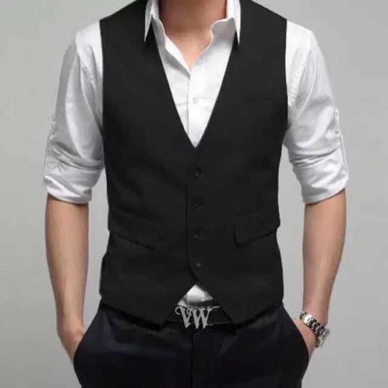 rompi vest jas pria ukuran jumbo besar