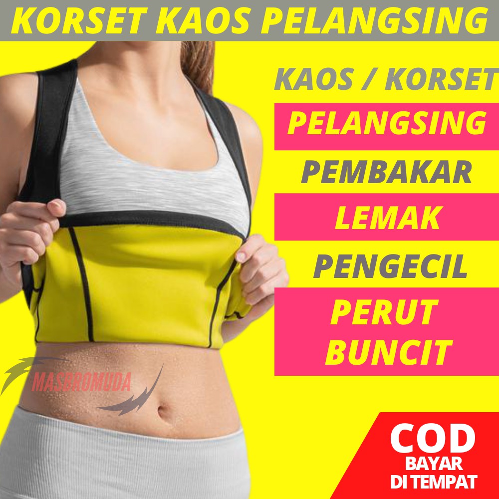 HOT SHAPER KORSET PELANGSING ROMPI PEMBAKAR LEMAK PERUT PENYANGGA PAYUDARA BAJU OLAHRAGA BJ05