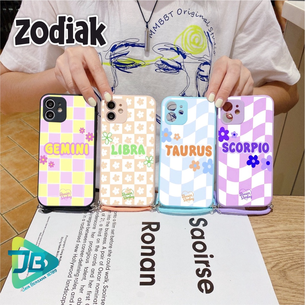 SOFTCASE SILIKON SLINGCASE TALI LANYARD STRAP PHONE MACARON PELINDUNG KAMERA ZODIAK OPPO VIVO SAMSUNG XIAOMI REALME IPHONE ALL TYPE JB5442