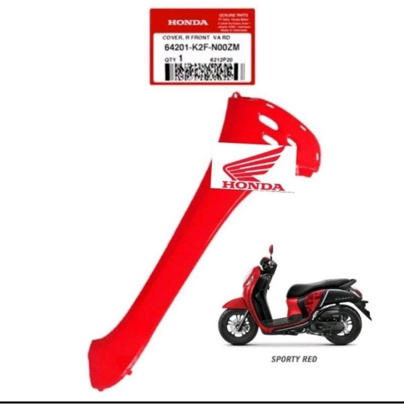 64202 K2F N00ZM sayap depan garnish depan scoopy k2f New tahun 2021 warna merah 64202 K2F N00ZM