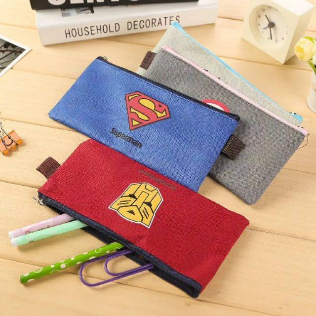 

Tempat Pensil Karakter Kain Kanvas