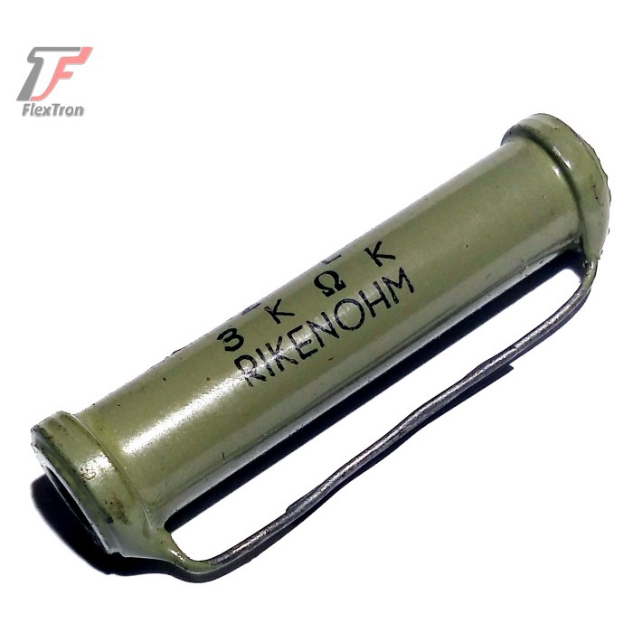 Resistor Riken Ohm 3K Ohm 10W Vintage