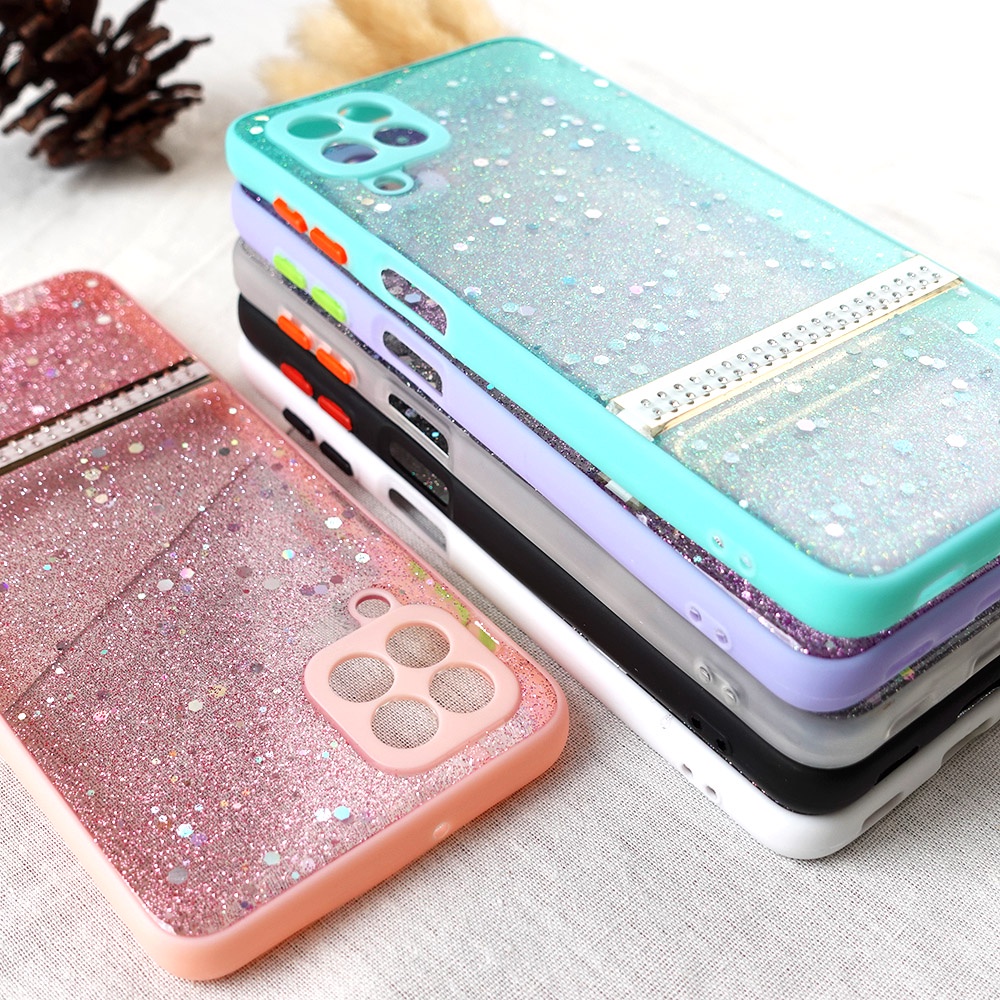 CASE GLITTER SAMSUNG A03S A22 4G A72 IPHONE XR 12 PRO 12 PRO MAX 13 13 PRO 13 PRO MAX OPPO A15 A74 4G A74 5G REALME C20 Y20 Y12S Y20 Y21S XIAOMI REDMI 10 REDMI 9T CASING GLITTER HARDCASE GLITTER