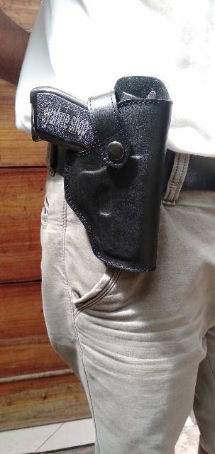Holster sarung pistol kulit fn