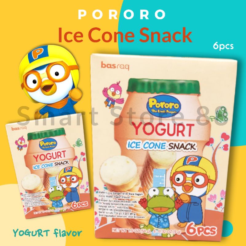 

PORORO ICE CONE SNACK YOGURT 54GR PORORO SNACK BENTUK ES KRIM