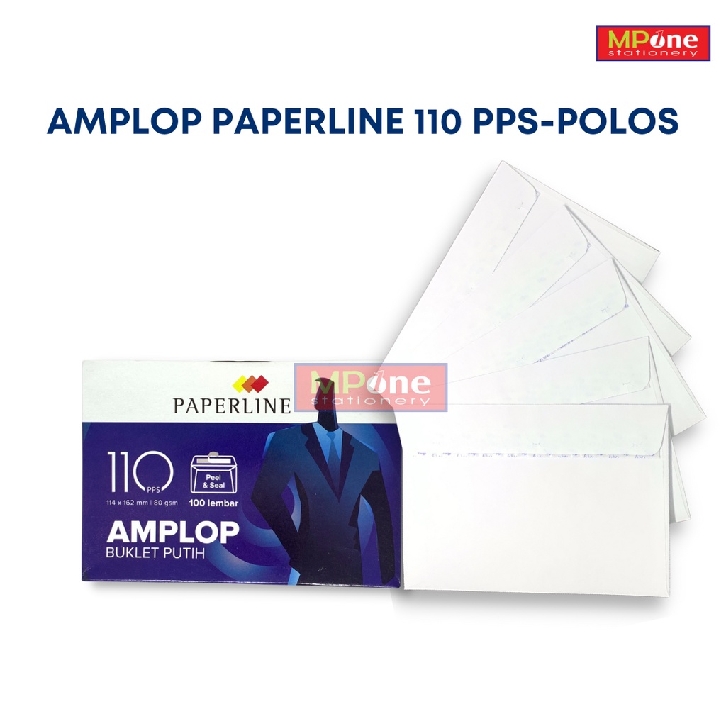 

Amplop Paperline 110 / Amplop Putih Polos / Amplop Surat 80 grm (100 Pcs)