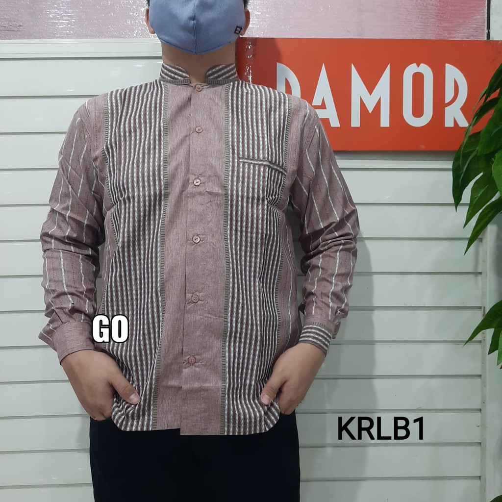 gof KRLB DAMOR (CRESSIDA) KOKO REGULER Baju Muslim Koko Cowok Pakaian Pria Muslim Lengan Panjang