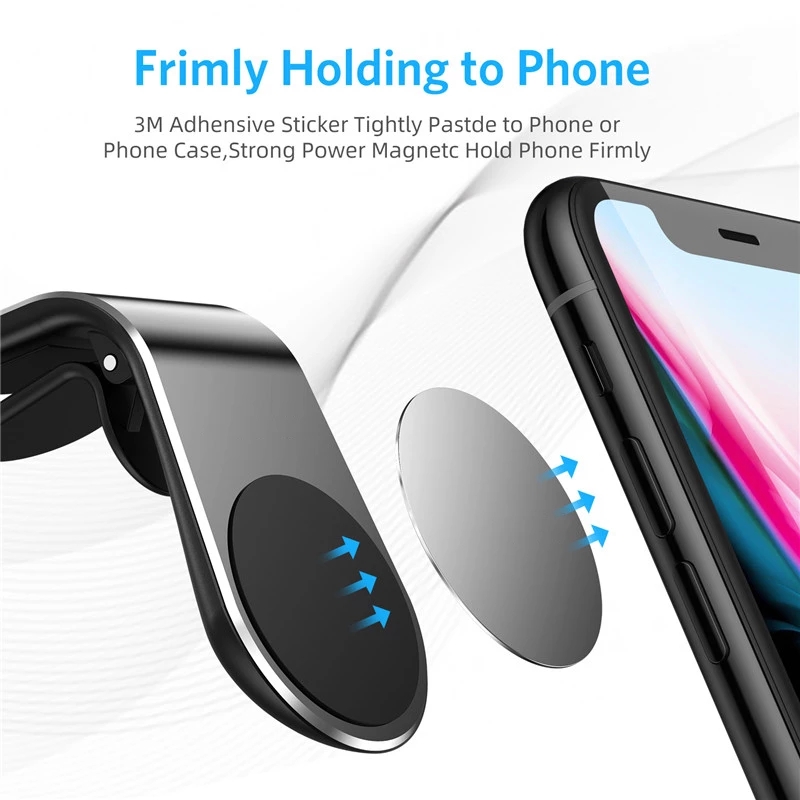 Suntaiho Klip Stand Mount Ac Mobil Magnetik Holder Handphone / Gps Untuk Iphone 11 / Samsung S10 / S9