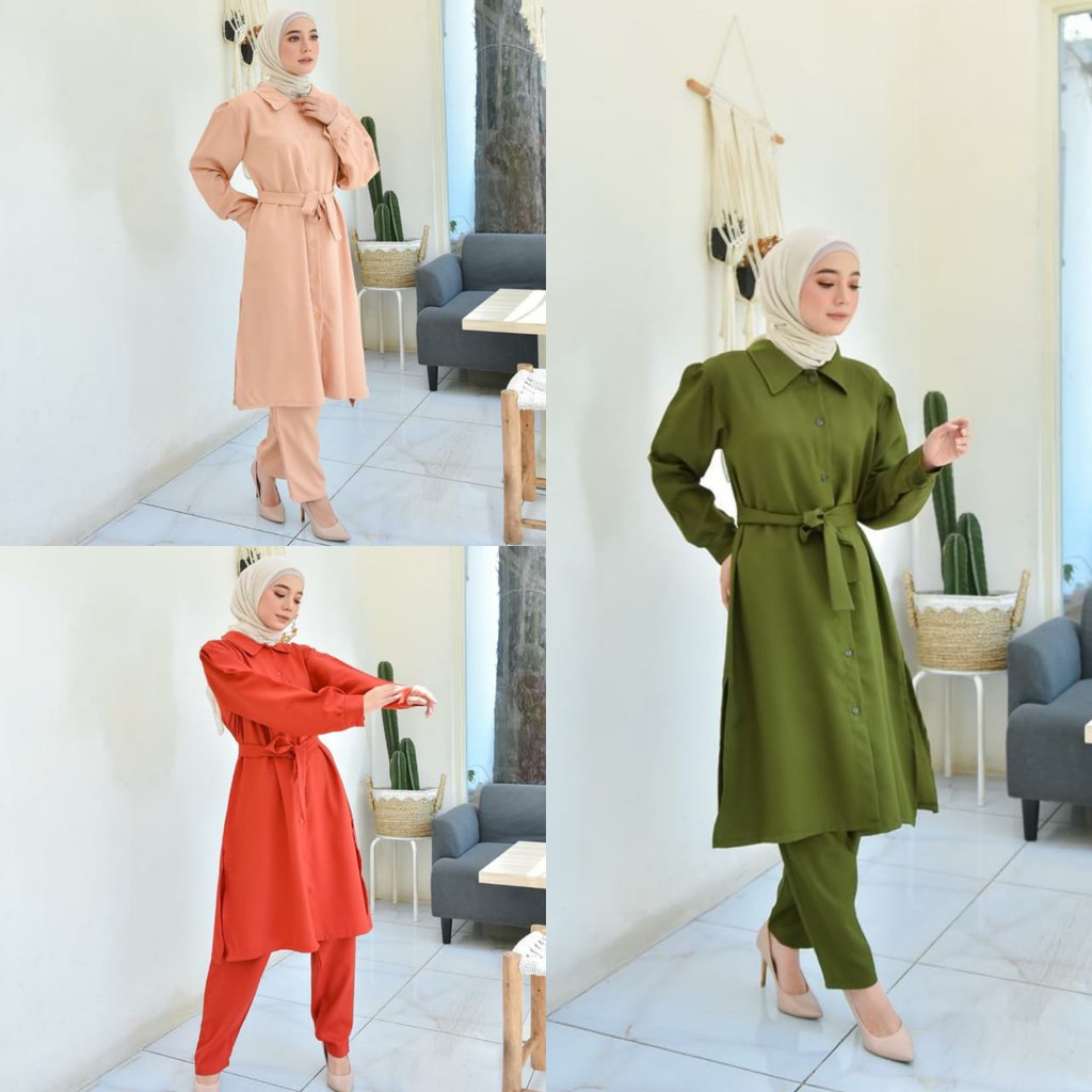 Bisa COD SAUSAN SET – Baju wanita Sethijab murah Pakaian wanita muslim Dailywear