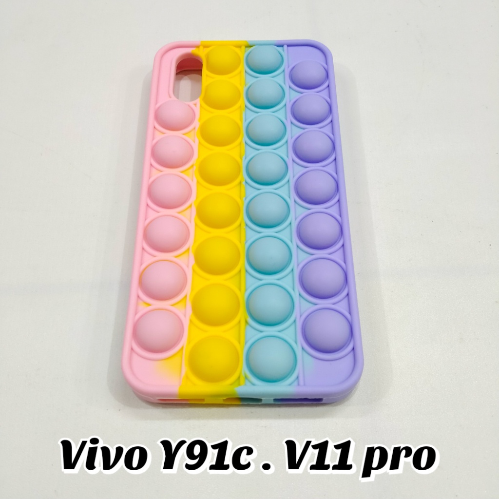 Silikon 3D Softcase Bubble Pop It VIVO Y91C V11 PRO Y20 Y20S Y20i Y12S  Push Case Gelembung Boba