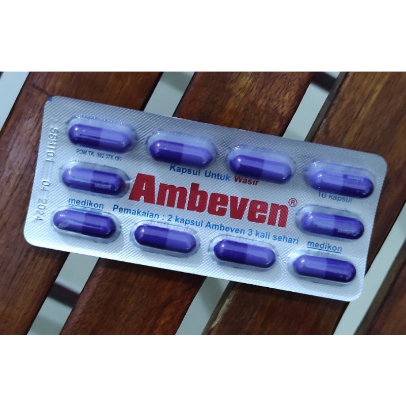 Ambeven 10 Kapsul / Obat Wasir / Ambeien