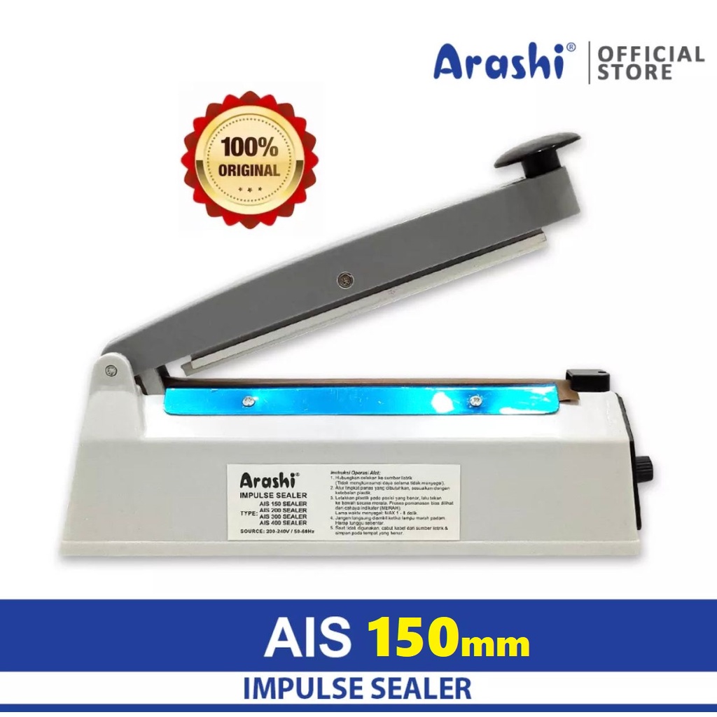 ARASHI Impulse Sealer AIS150mm/ PRES PLASTIK 15 CM