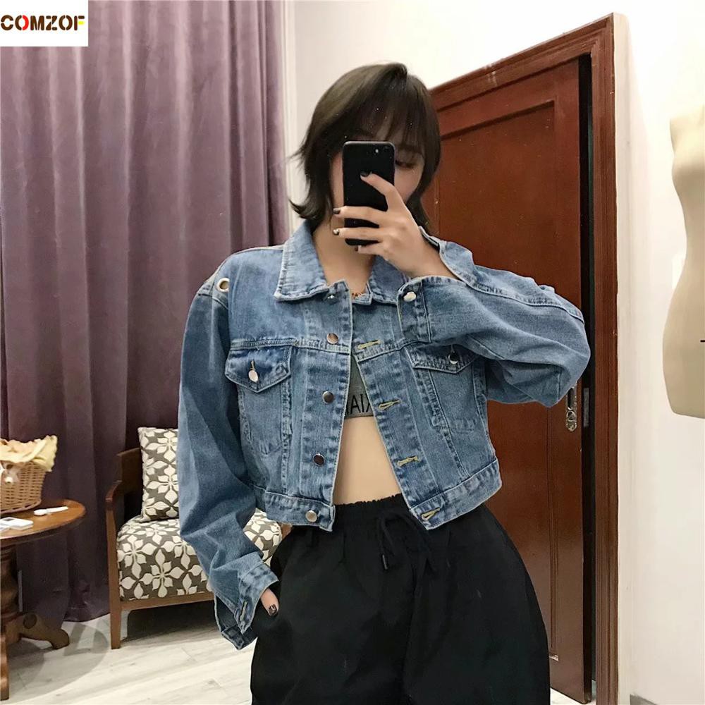 jaket jeans crop top