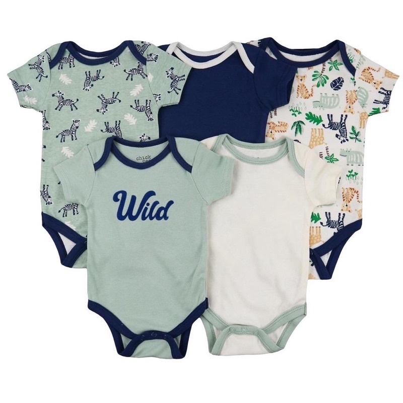 BABY K2- BABY BODYSUIT  ISI 5 PCS MOTIF  NO REST WILD KODE 00033