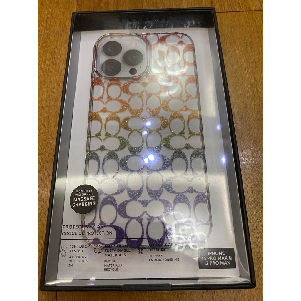 Coach Protective Case for iPhone 13 Pro Max - Rainbow Glitter