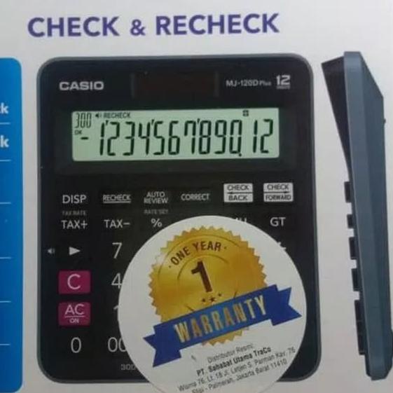 

➲ Kalkulator Casio MJ-120D PLUS CHECK & CORRECT / Calculator MJ120D ➻