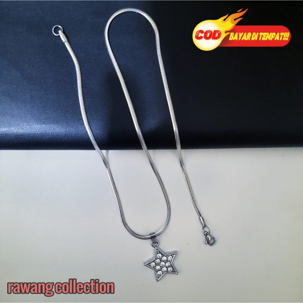kalung fashion wanita plus liontin bintang