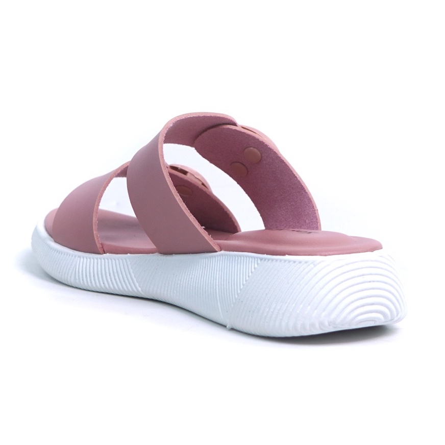 SARASARA YUK - Sandal Wanita Slop Casual Model Birken Sol Puyuh SARA SARA JEAN Sendal Selop Cewek Kulit Santai Strap Gesper Ban dua Empuk lucu Size 36 37 38 39 40 Warna Peach Pink Soft Anti Slip Original Kekinian Terbaru Shoes ORI Mall Official Store