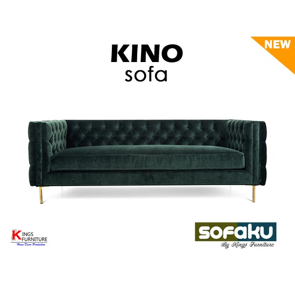 KINO Sofa 3 Dudukan Mozart Kain Suede Lembut Premium Beludru