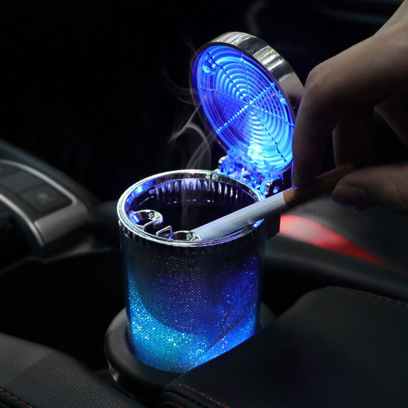 Asbak Mobil Premium LED RGB Portable Car Ashtray Cup Asbak Abu Rokok