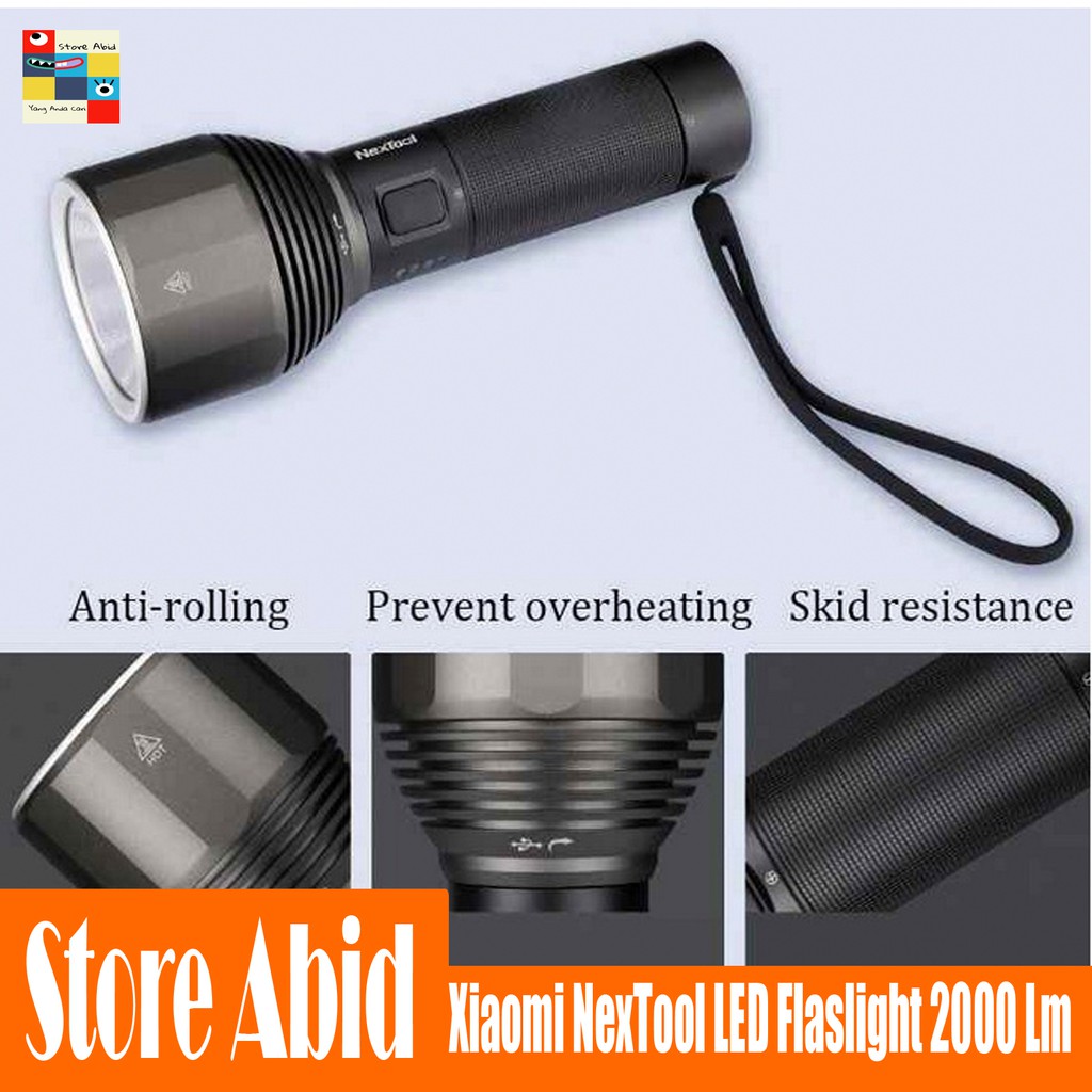 Xiaomi NexTool Senter LED USB Rechargeable 2000 Lumens 380 meter