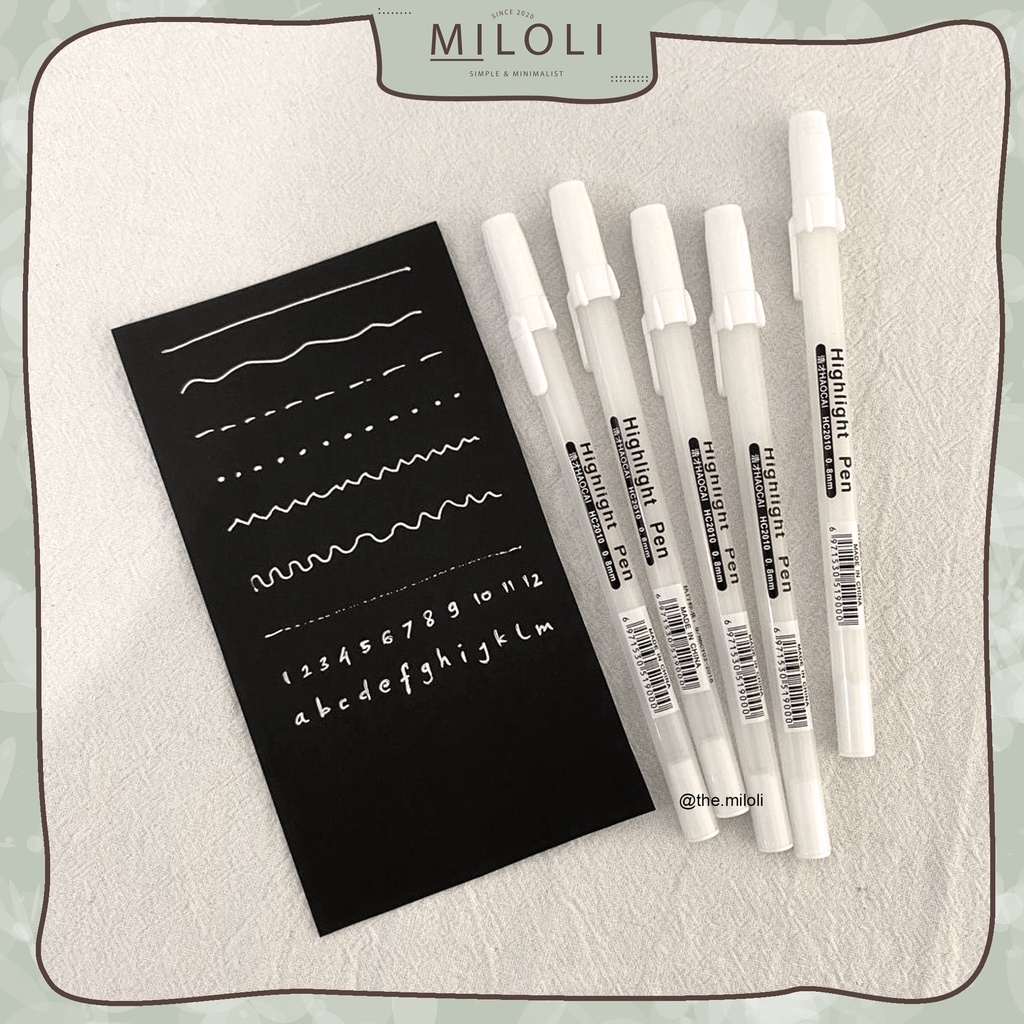 

[MILOLI] Pulpen Highlight Pen Tinta Putih White Art Craft Pigment Liner Pen Pena - D0016
