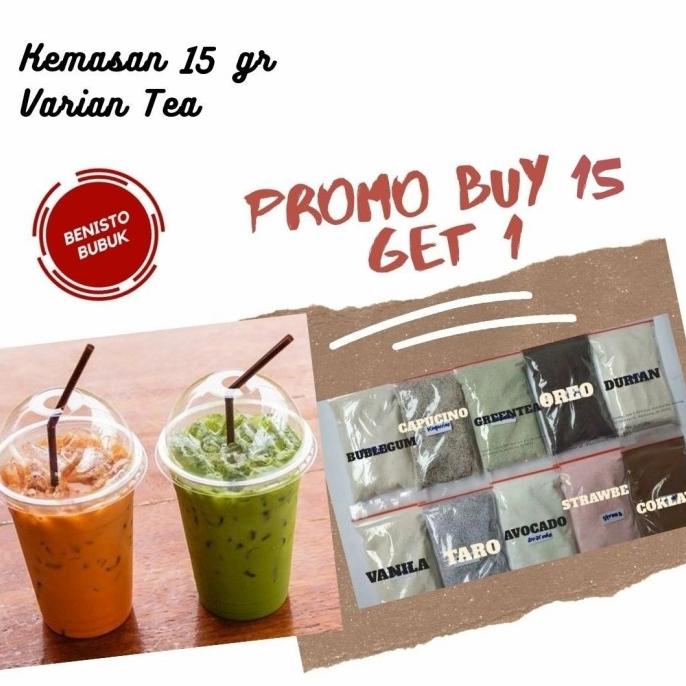 

Big Sale Bubuk Minuman 15 gr Tea/ Minuman Boba Thai Tea Green Tea Milk Tea 15 g Big Sale