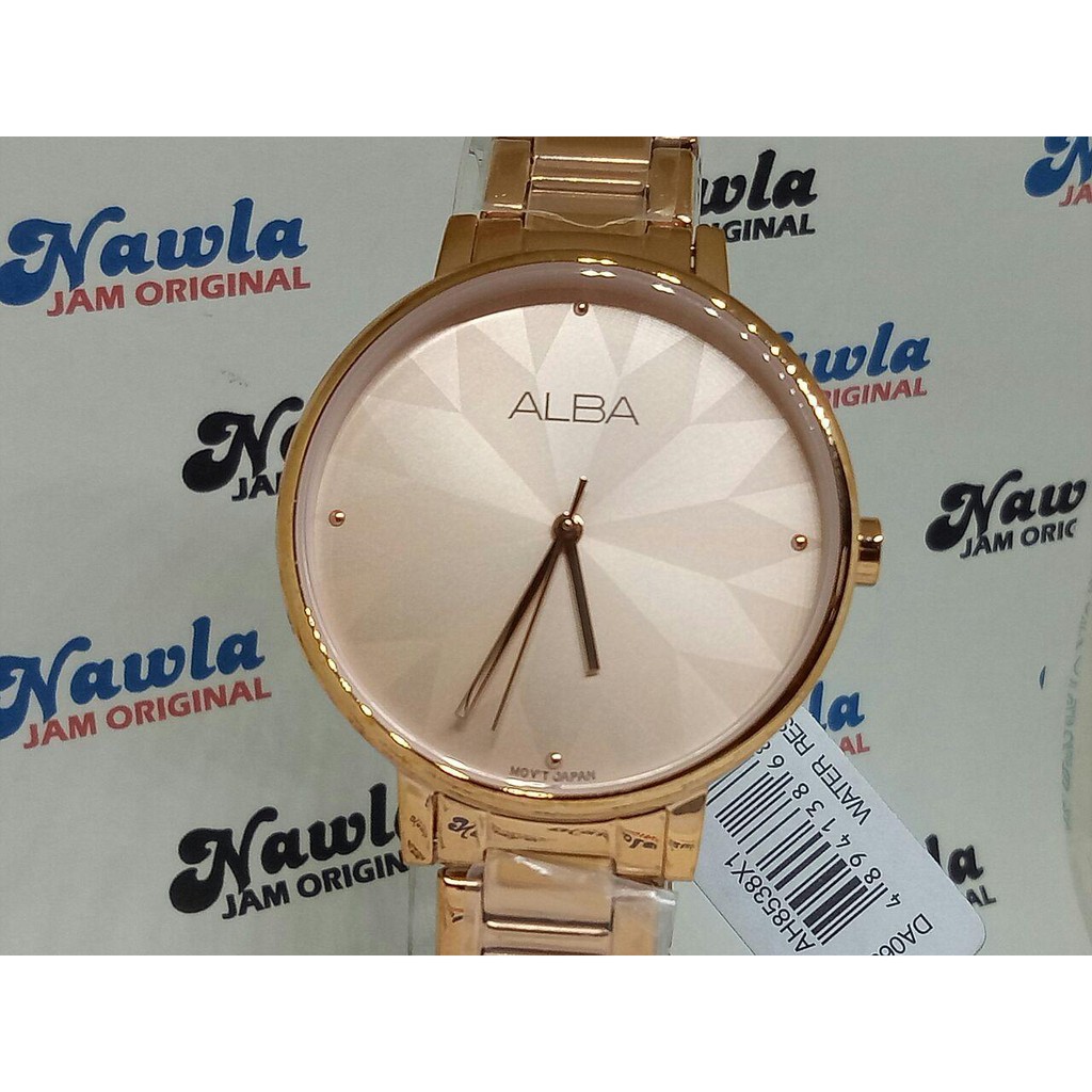 Alba Ladies AH8538X1 Quartz Rose Gold - Jam Tangan Wanita AH8538