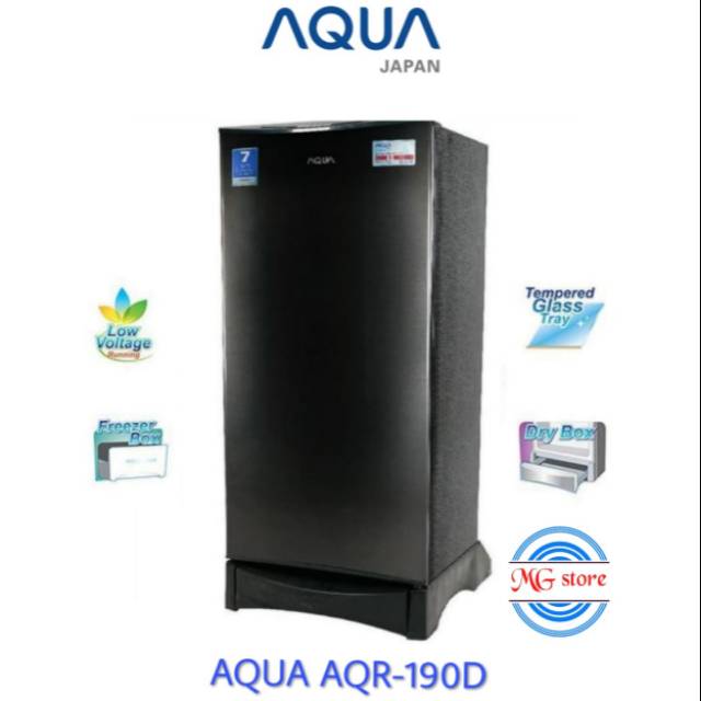KULKAS 1 PINTU AQUA AQR - 190 D (S) SILVER /AQR - 190 D (DS) DARK SILVER