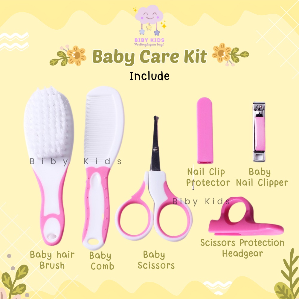 Baby Care Kit Set 6 In 1 Menicure Set Baby Potong Kuku Bayi Lengkap Set Newborn Perlengkapan Kebersihan Bayi Perlengkapan Perawatan Bayi