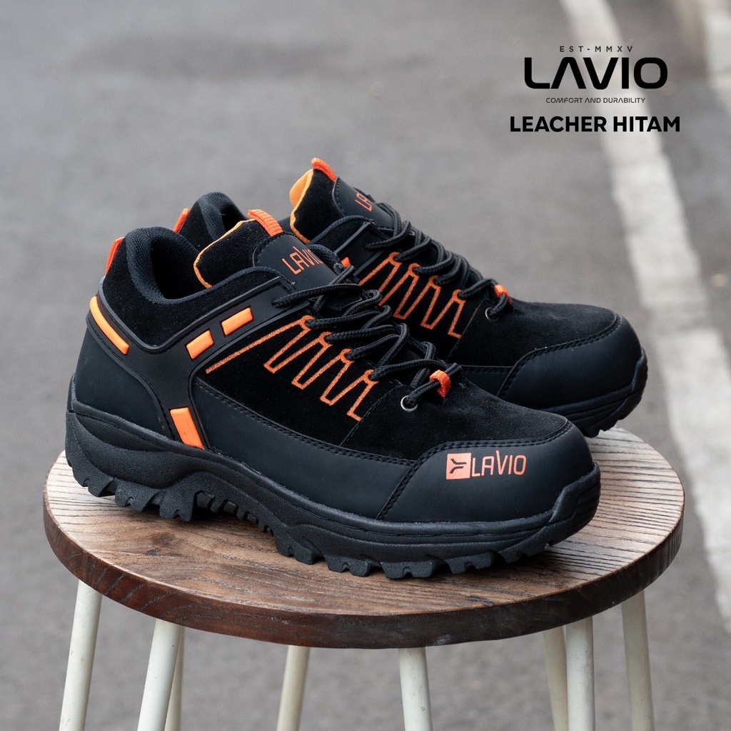 Sepatu Safety Proyek Gunung Hiking Touring Lavio Leacher Outdoor Ujung Besi Pria Terlaris