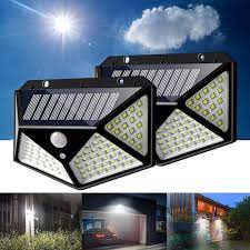 [BISA COD] Lampu Dinding Tenaga Surya 100 LED