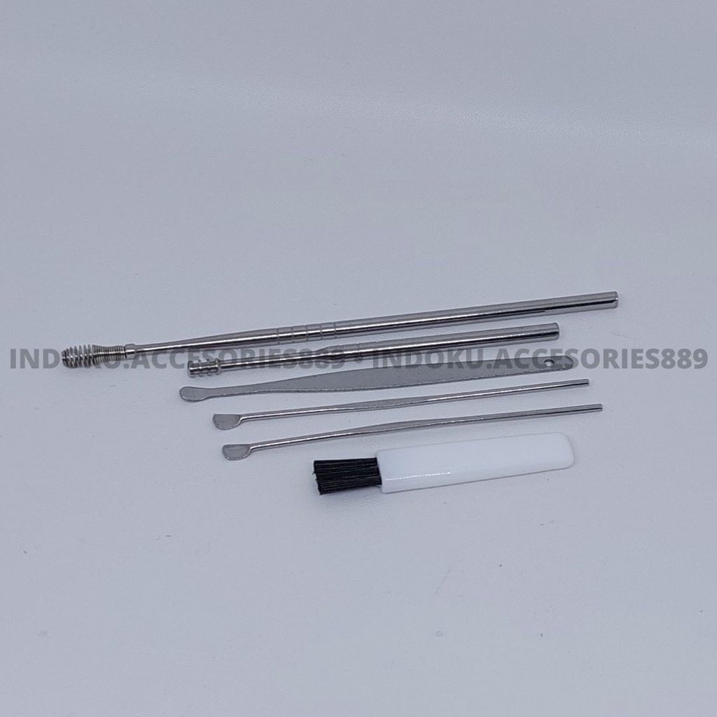 Alat korek kuping telinga pembersih kotoran ear wax stainless steel besi wax