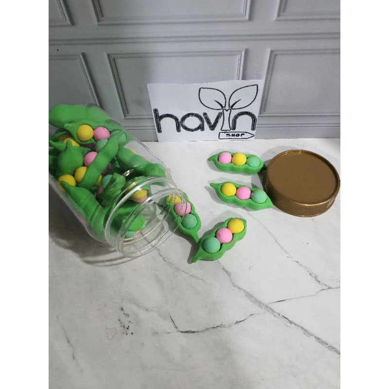 Stip/hapusan/penghapus murah lucu dalam TOPLES-KACANG POLONG