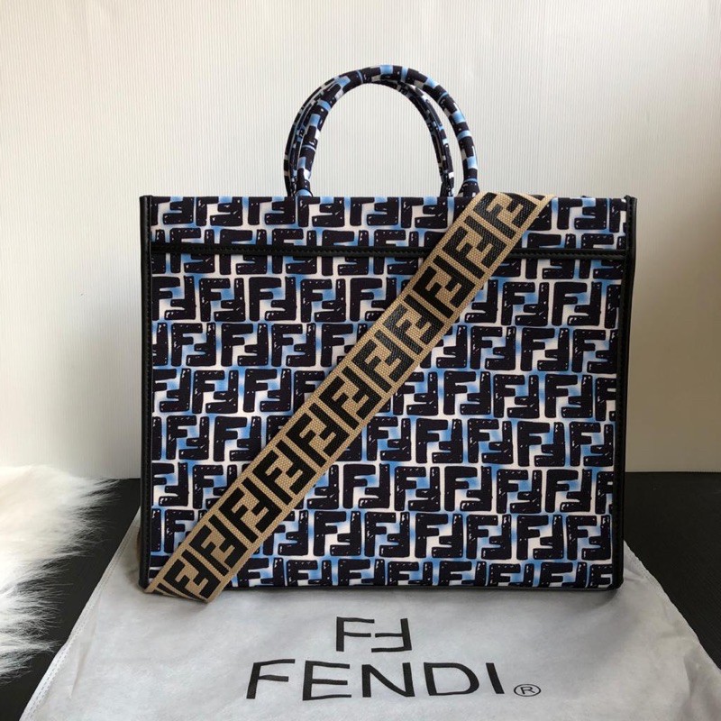 FENDI SUNSHINE KANVAS TOTE BAG IMPORT PREMIUM TOTEBAG WANITA FENDI