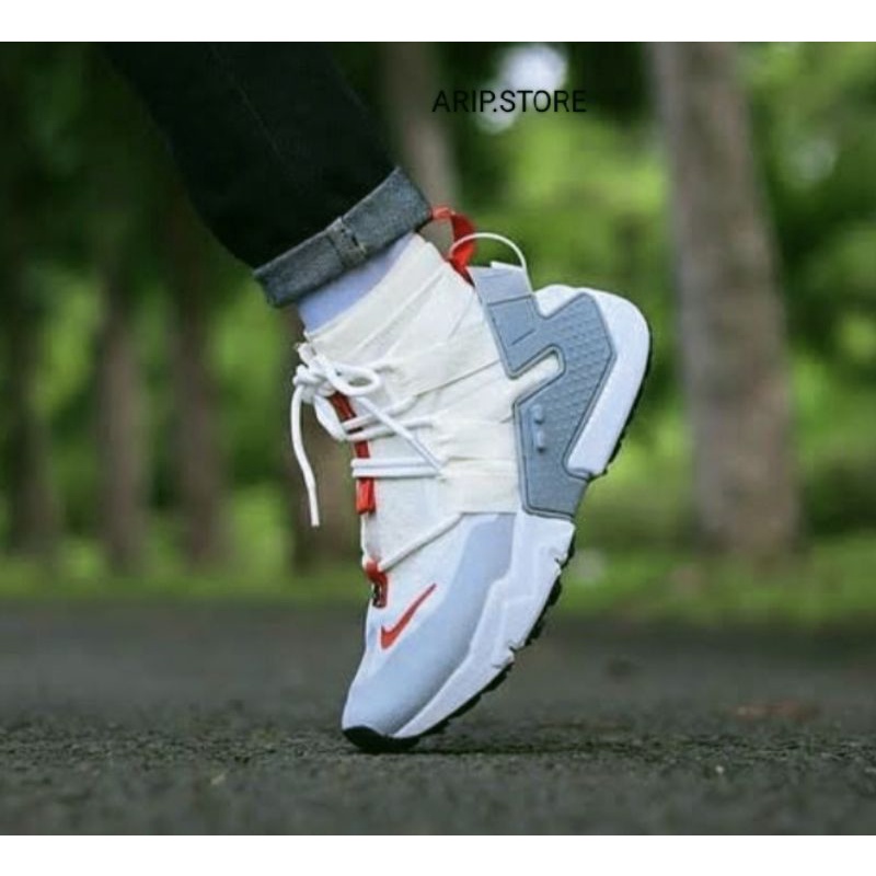 SEPATU SNEAKERS PRIA NIKE AIR HUARACHE GRIPP SAIL WHITE RED || ARMY GREEN BLACK ORIGINAL PREMIUM GOO