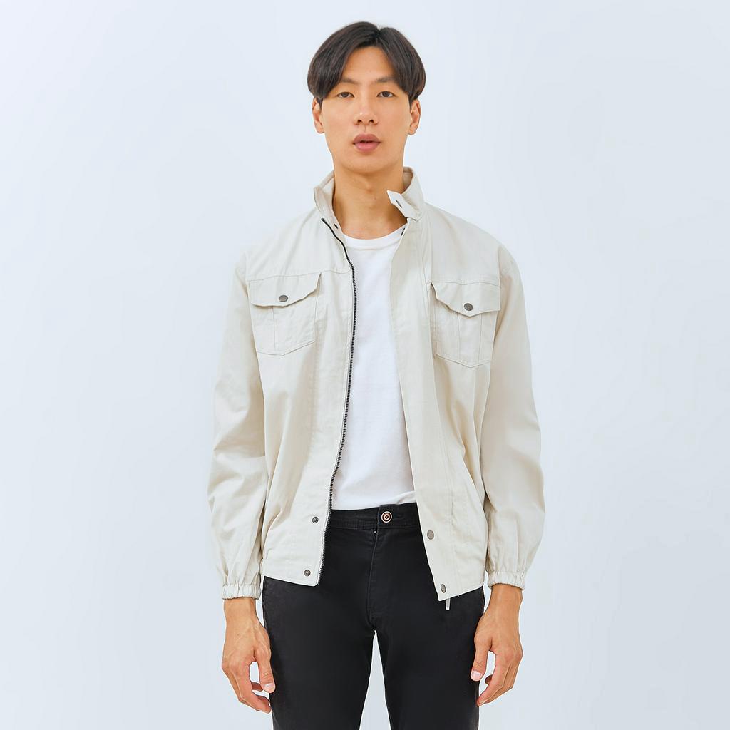 M231 Jaket Pria Harrington Panjang Cream 2765D