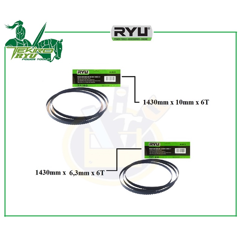 RYU Mata Gergaji Bandsaw Blade Ryu / Band Saw  Blade 8 inch /1430 mm x 10 mm x 6T / 1430mm x 6,3mm x 6T