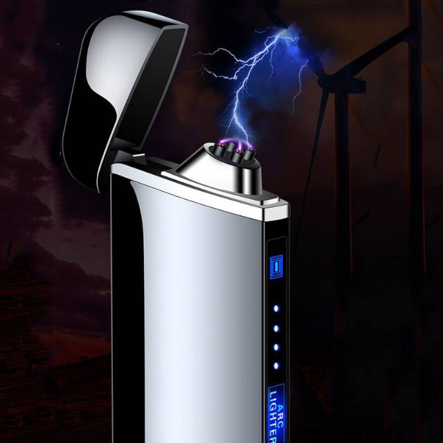 Korek Api Elektrik Plasma Pulse Arc Lighter LED USB Rechargeable