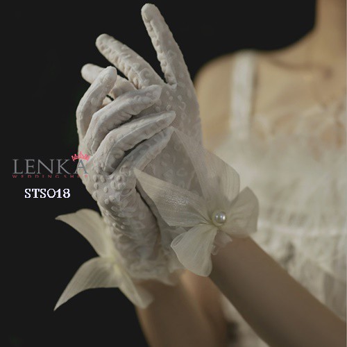 [LIMITED EDITION] SEMI TRANSPARAN BRIDAL GLOVES AKSESORIS PERNIKAHAN STS018